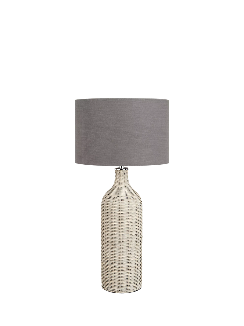 Pacific Anika woven rattan table lamp, UK version