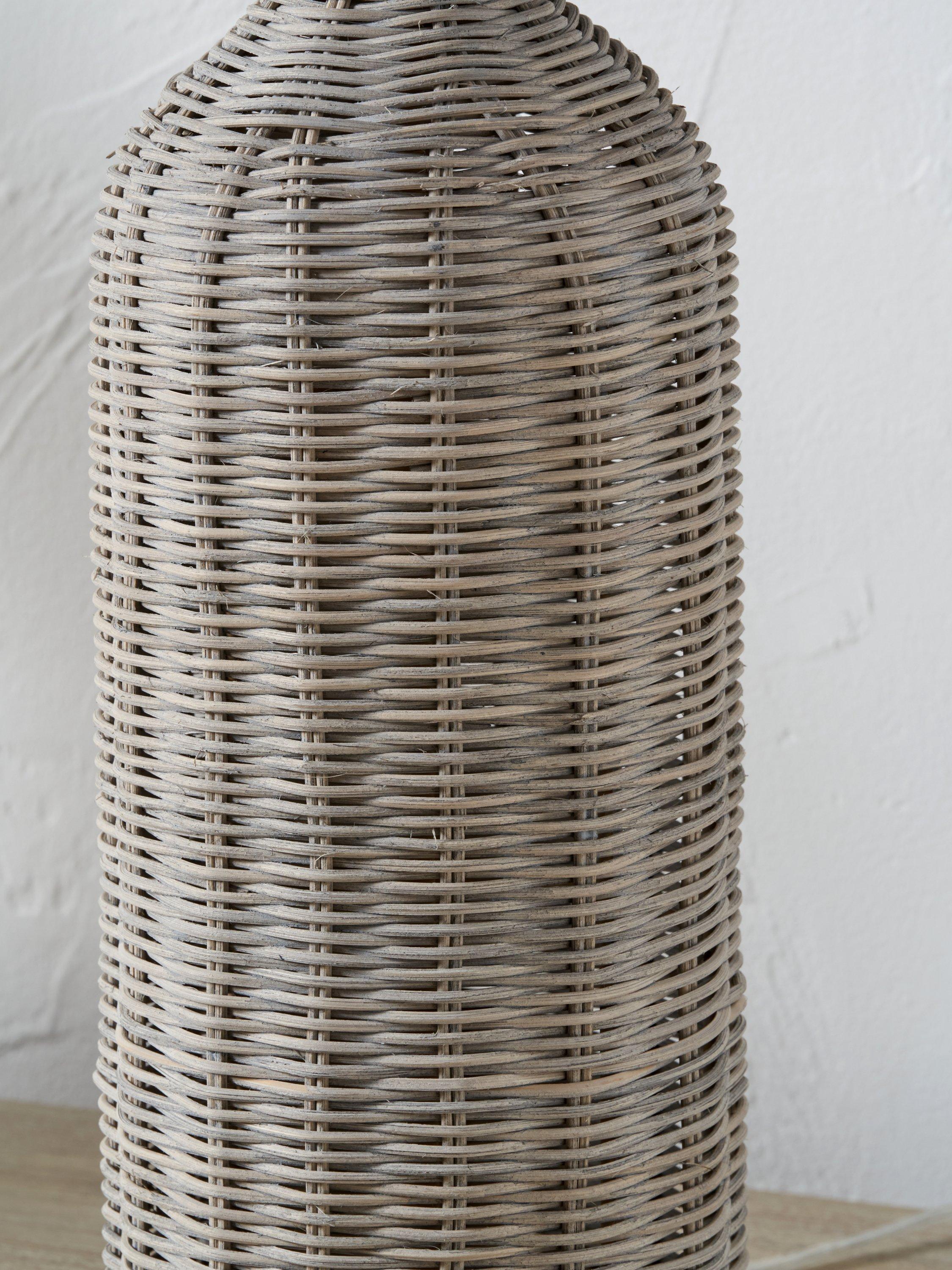 Pacific Anika woven rattan table lamp, UK version