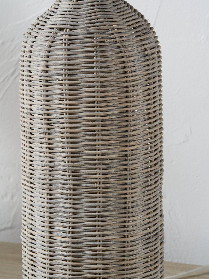 Pacific Anika woven rattan table lamp, UK version