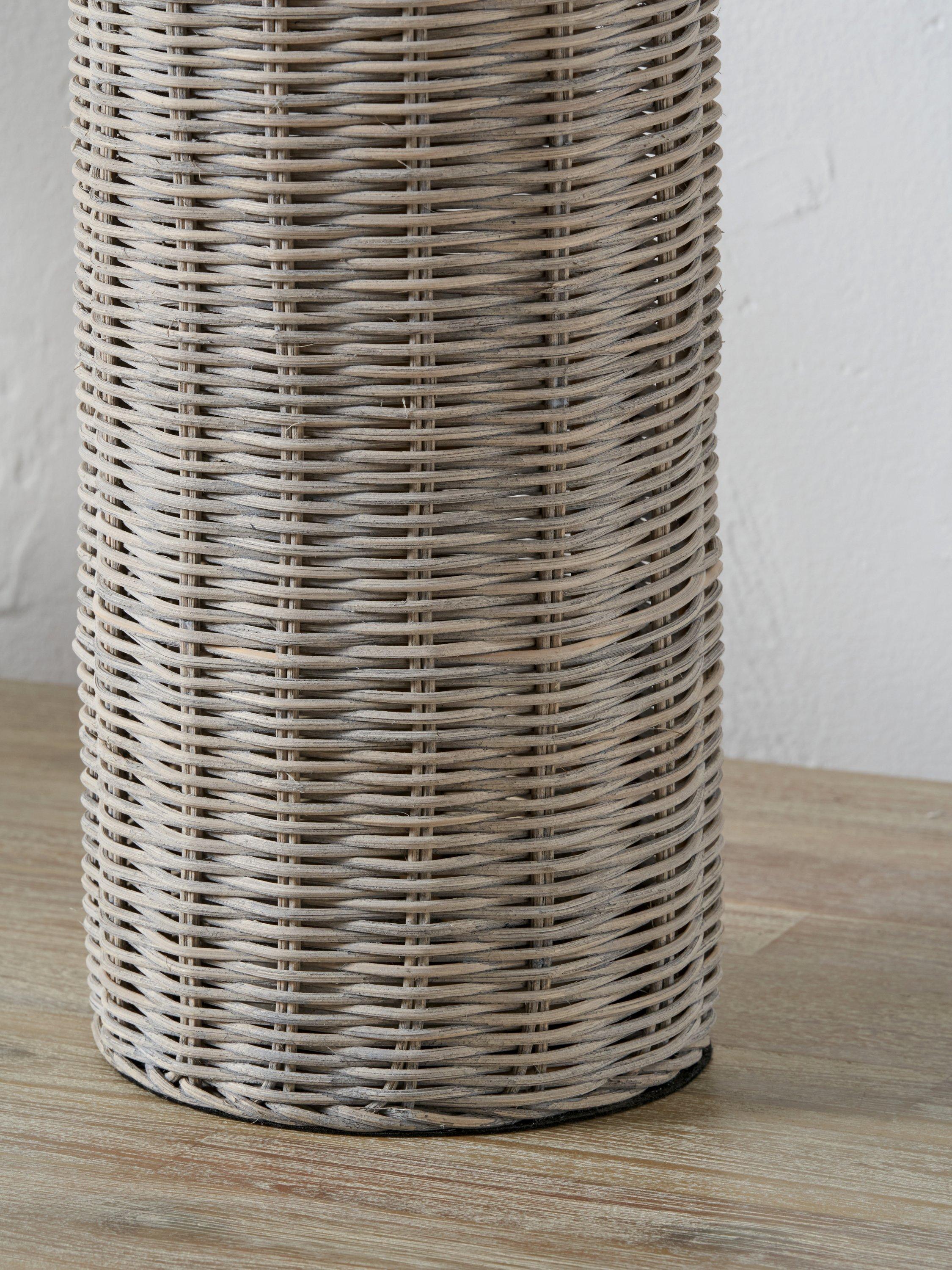 Pacific Anika woven rattan table lamp, UK version