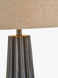 Pacific Draydon mango wood table lamp with linen shade - British product