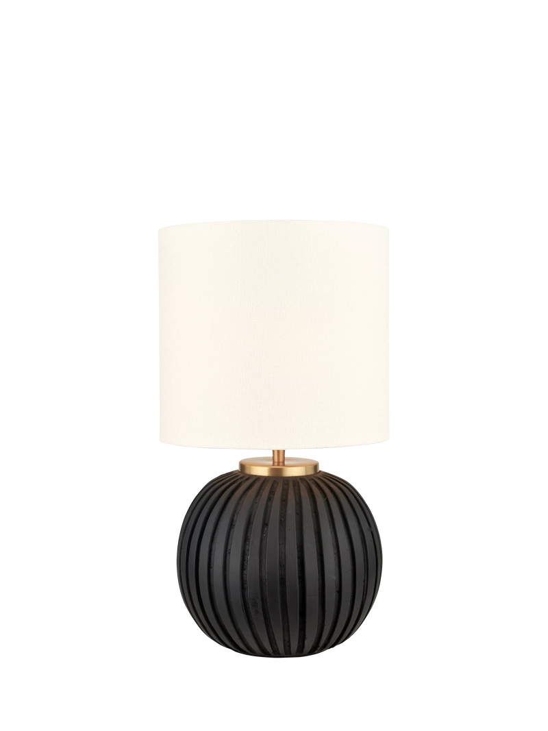 Pacific Ezekiel terracotta table lamp with linen shade - British product