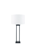 Pacific metal table lamp with linen shade 86cm, imported from the UK