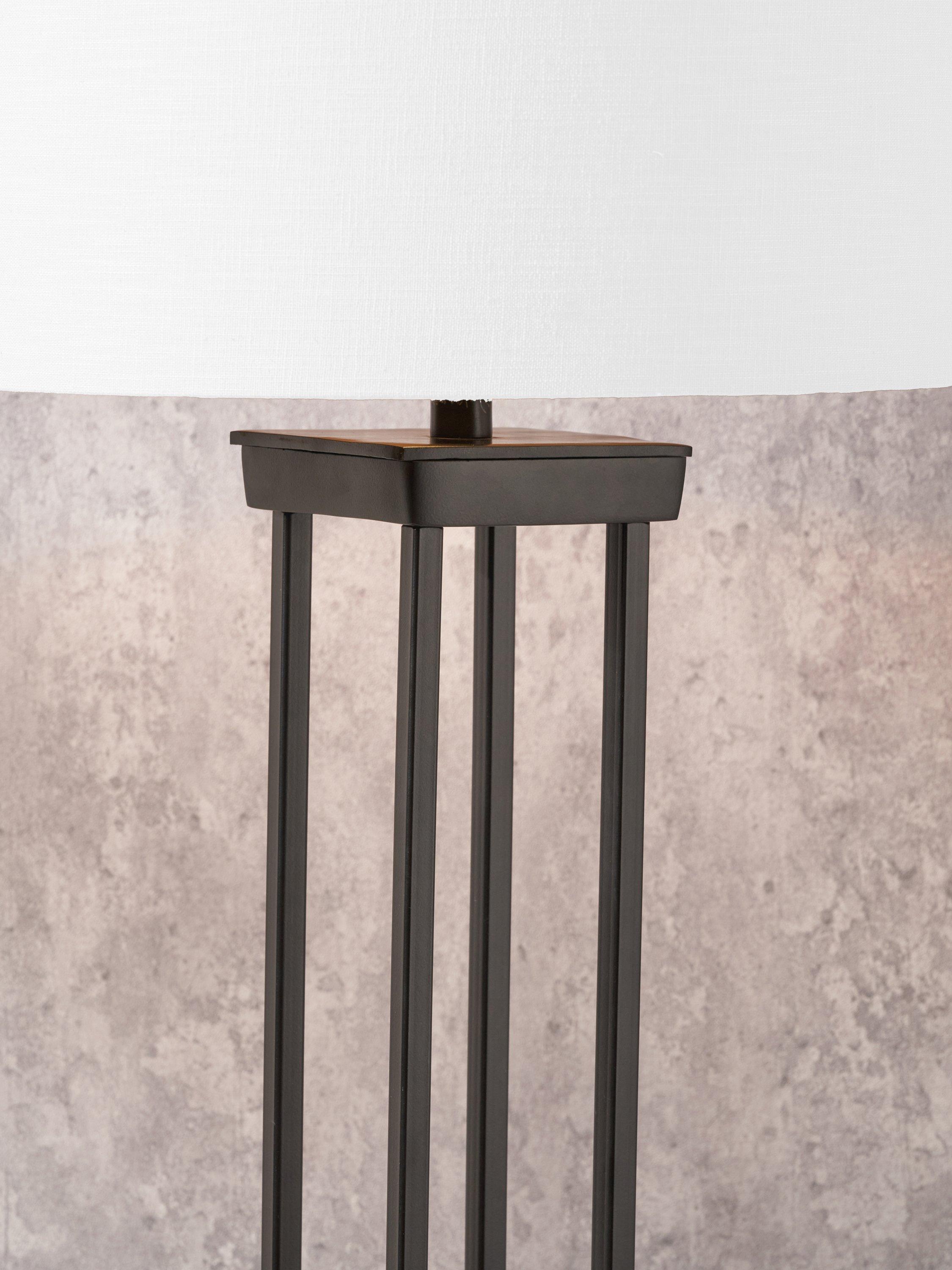 Pacific metal table lamp with linen shade 86cm, imported from the UK