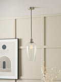 Pacific Clio long glass shade pendant ceiling light 123cm - British product