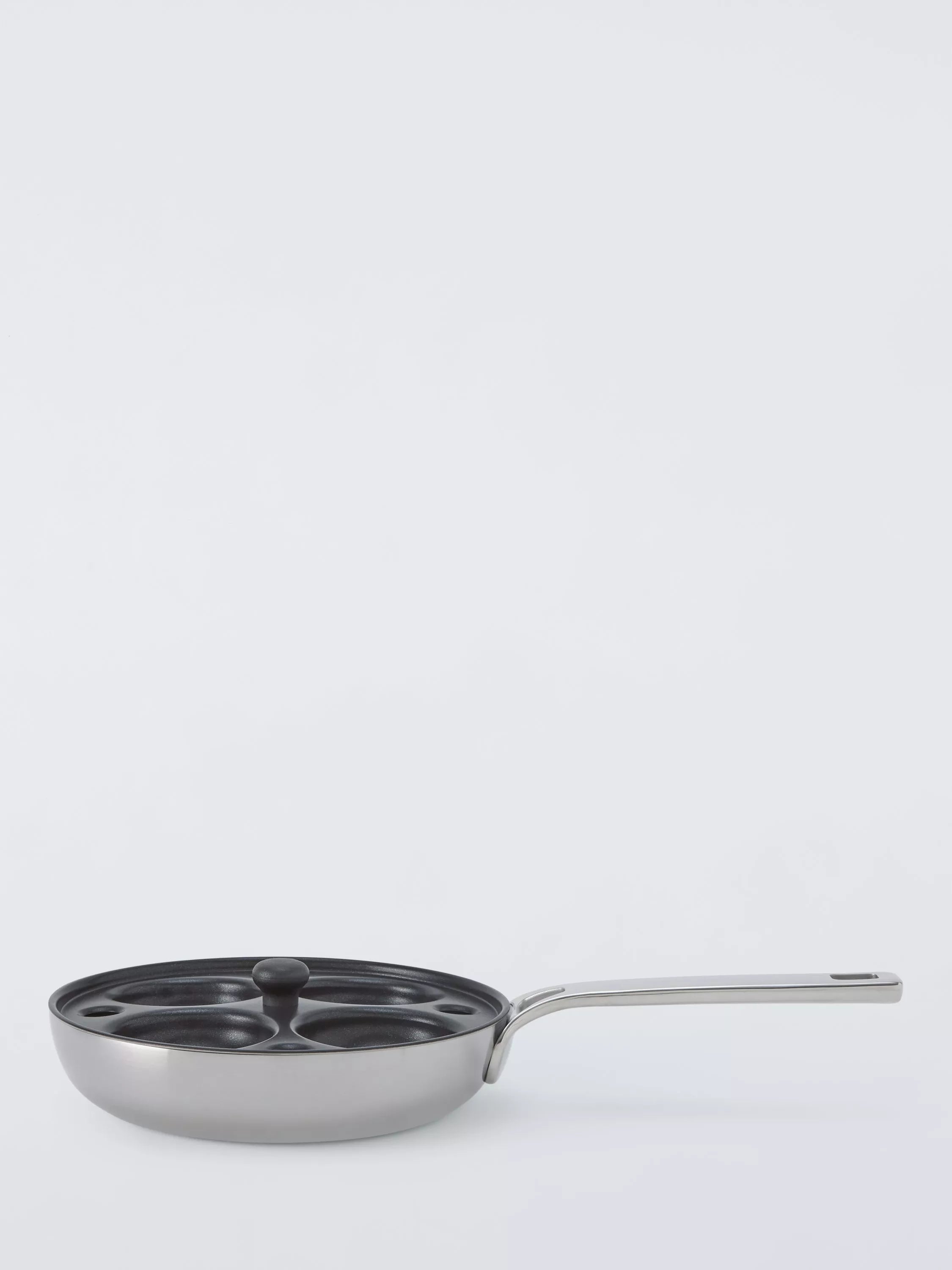 John Lewis non-stick egg poacher insert 4-hole stainless steel (British brand)