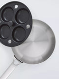 John Lewis non-stick egg poacher insert 4-hole stainless steel (British brand)