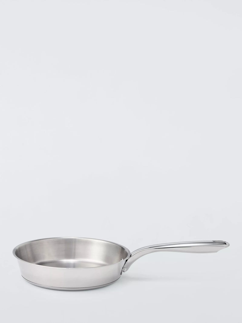 John Lewis 'The Pan' stainless steel uncoated frying pan (British brand)