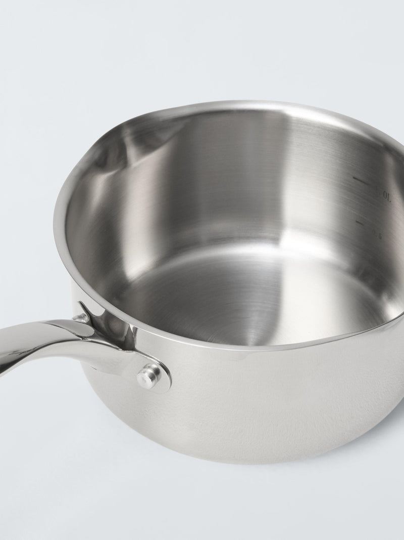 John Lewis uncoated stainless steel saucepan 18cm, UK version