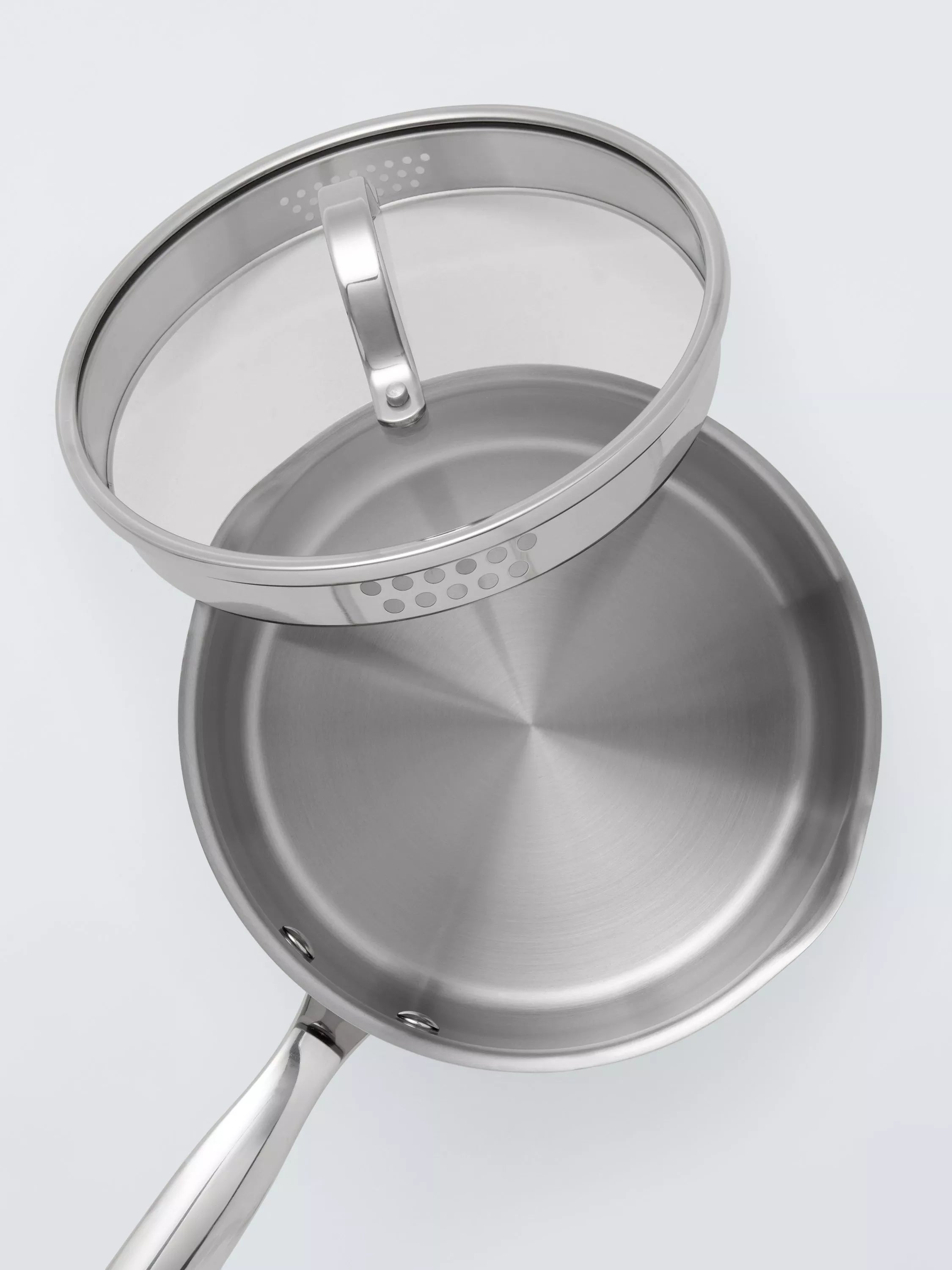 John Lewis 3-piece stainless steel saucepan set (British brand)