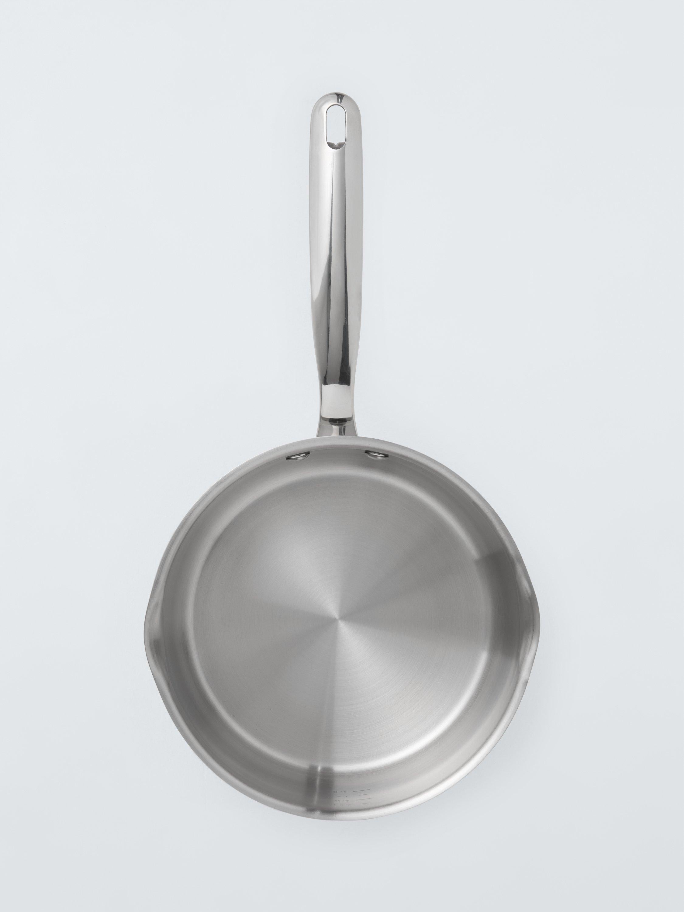John Lewis 3-piece stainless steel saucepan set (British brand)