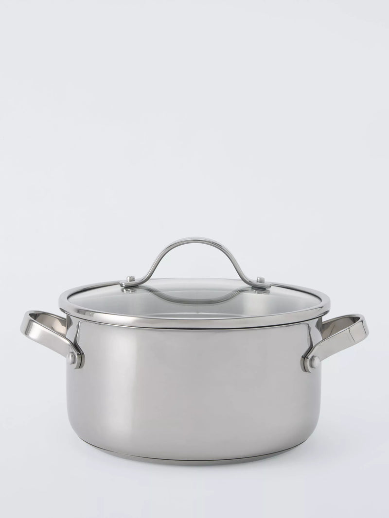 John Lewis stainless steel casserole 20cm with lid (British brand)