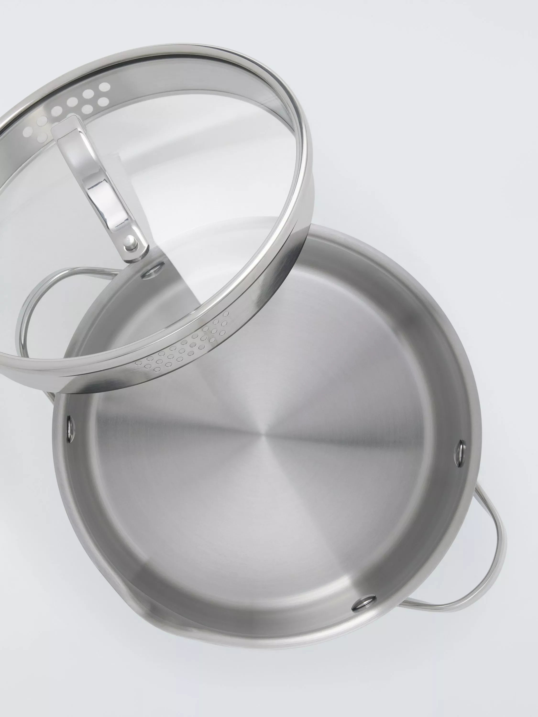 John Lewis stainless steel casserole 20cm with lid (British brand)