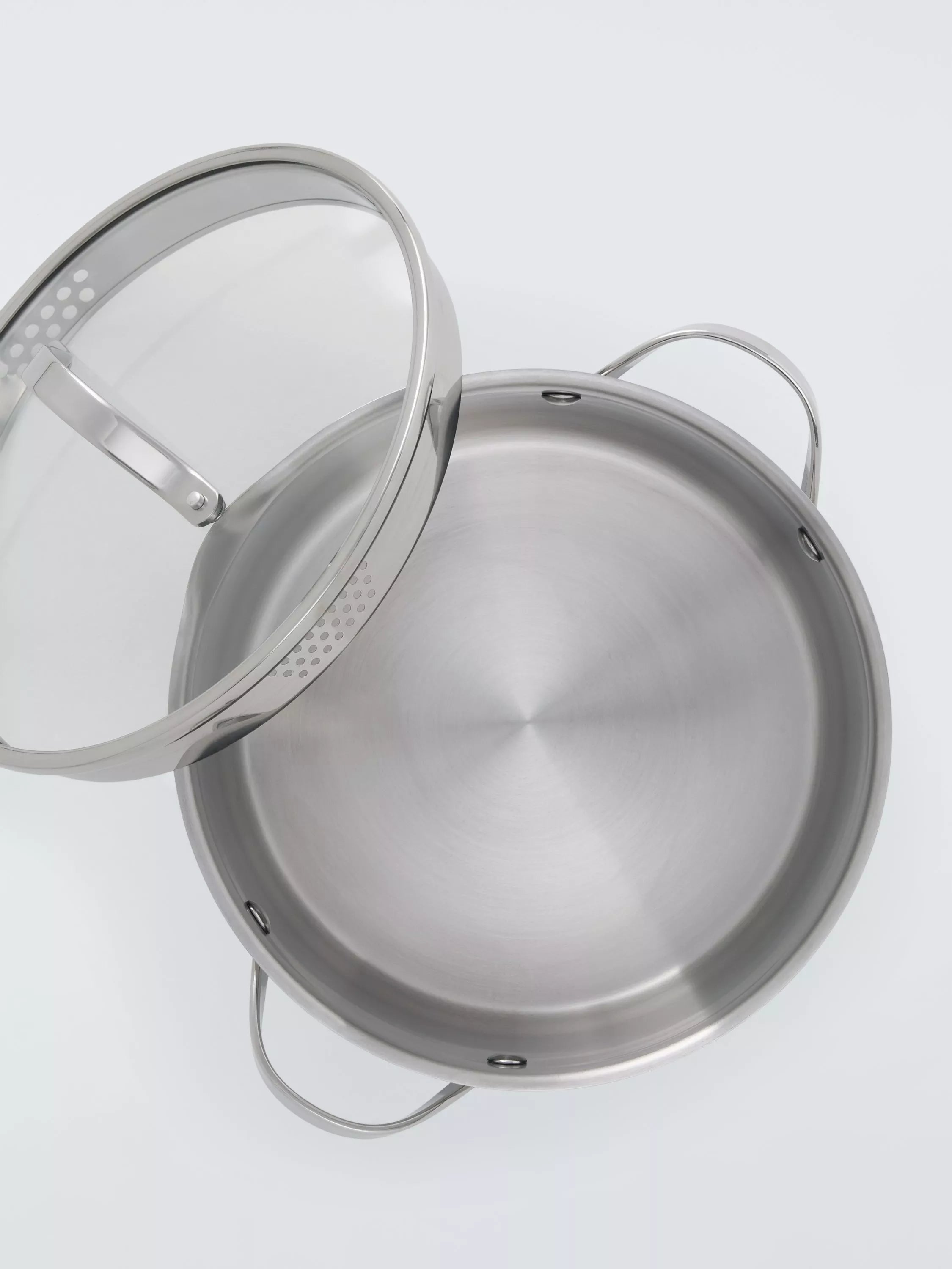 John Lewis stainless steel casserole 24cm with lid (British brand)