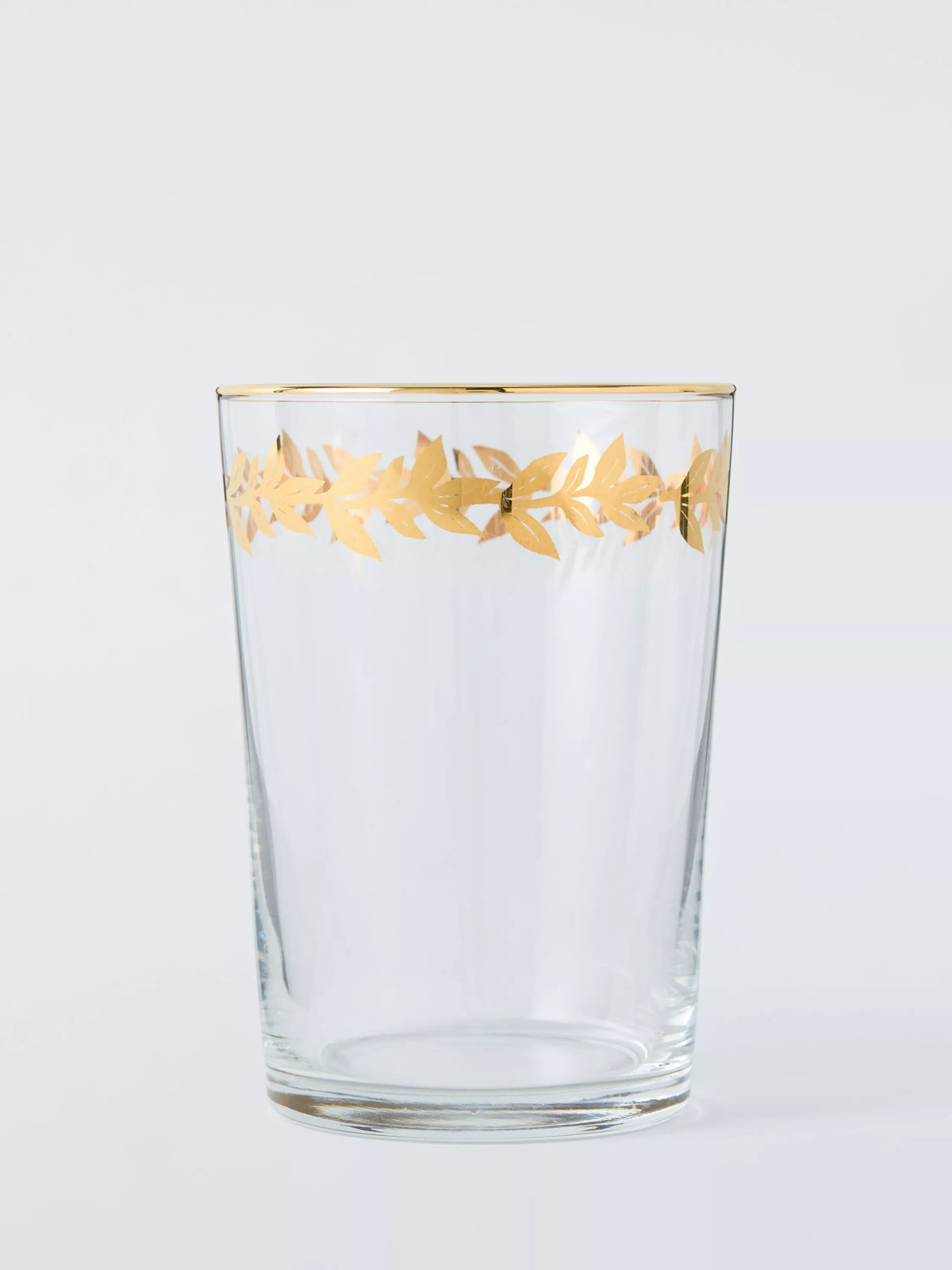 John Lewis Leaf Rim Tumbler Clear Gold 500ml, UK version