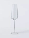 John Lewis twisted stem champagne flute set of 2 clear glass - UK version