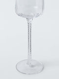 John Lewis twisted stem champagne flute set of 2 clear glass - UK version