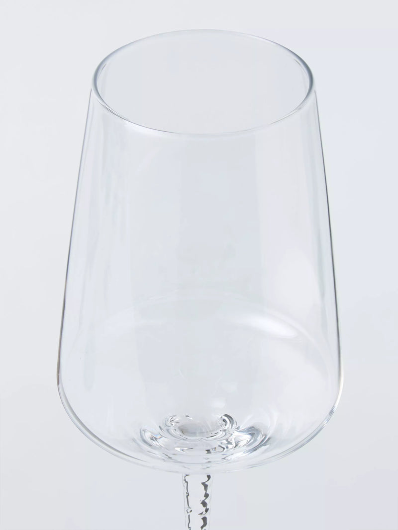 John Lewis twisted stem wine glasses 280ml, imported from the UK