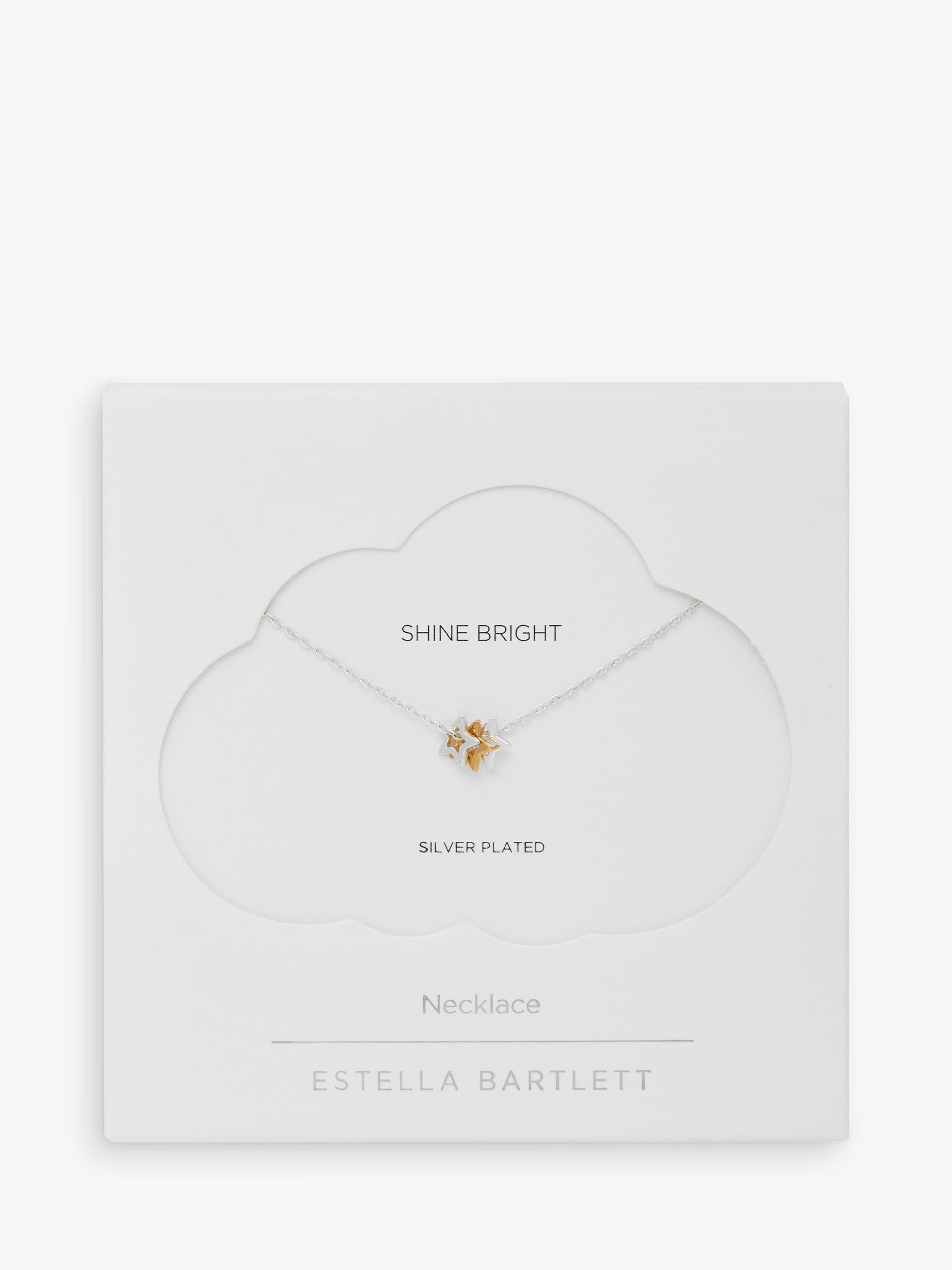 Estella Bartlett triple star charm necklace gold silver, imported from the UK