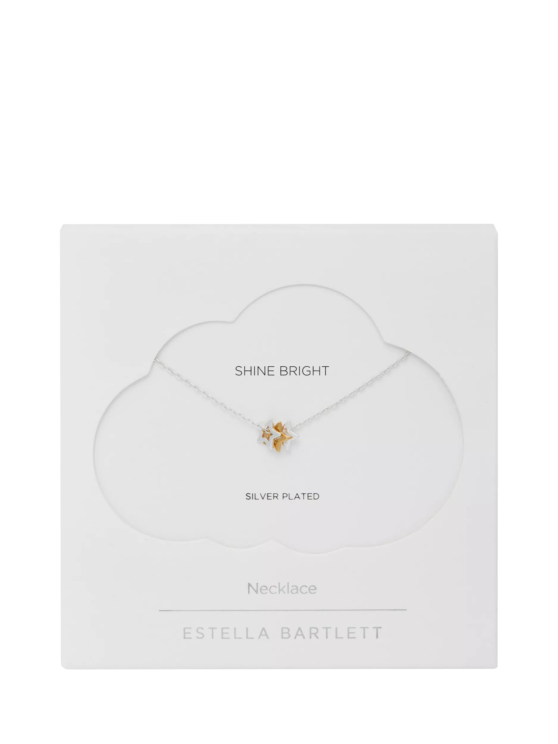 Estella Bartlett triple star charm necklace gold silver, imported from the UK