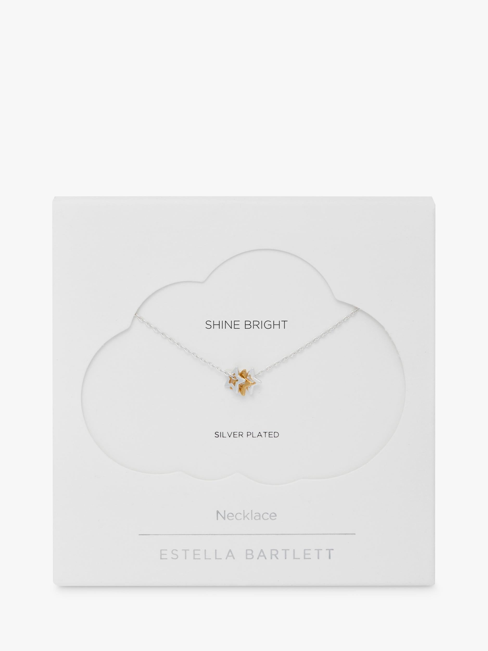 Estella Bartlett triple star charm necklace gold silver, imported from the UK