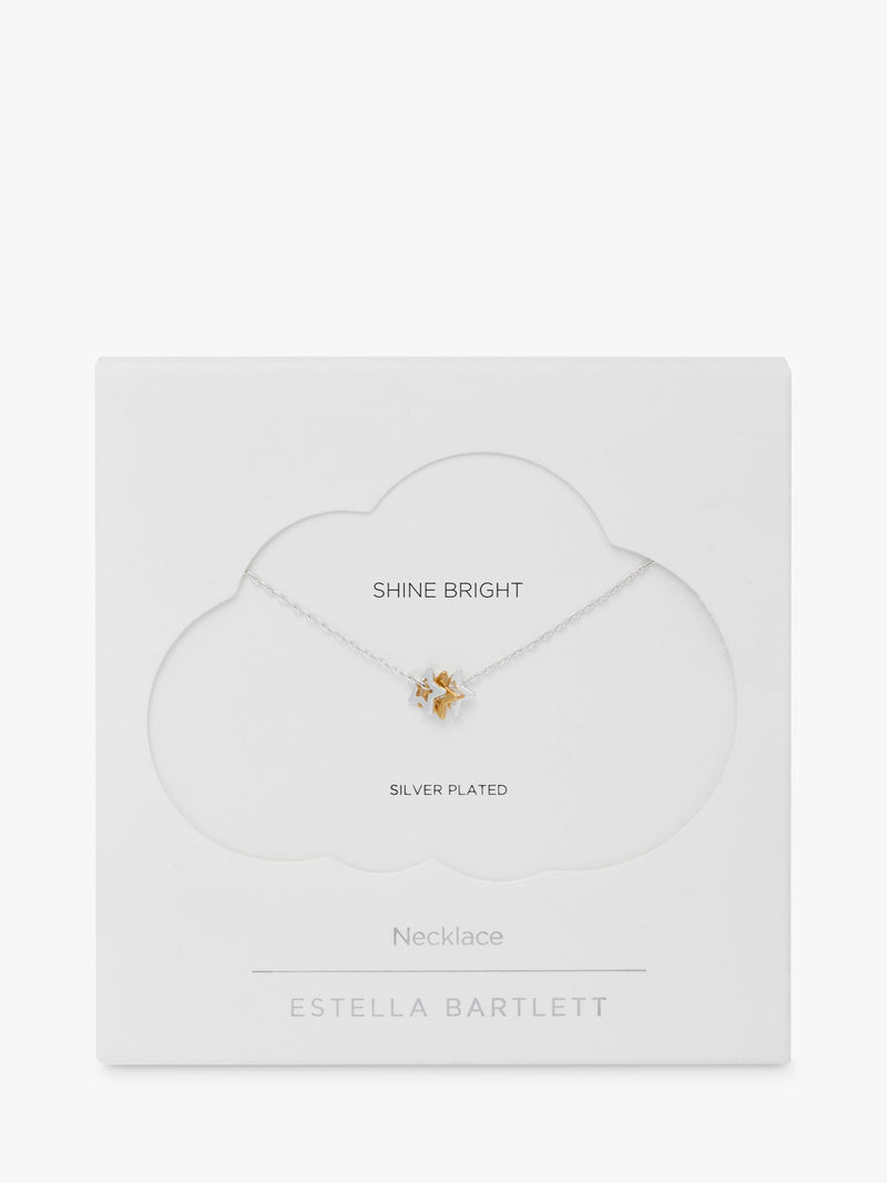 Estella Bartlett triple star charm necklace gold silver, imported from the UK