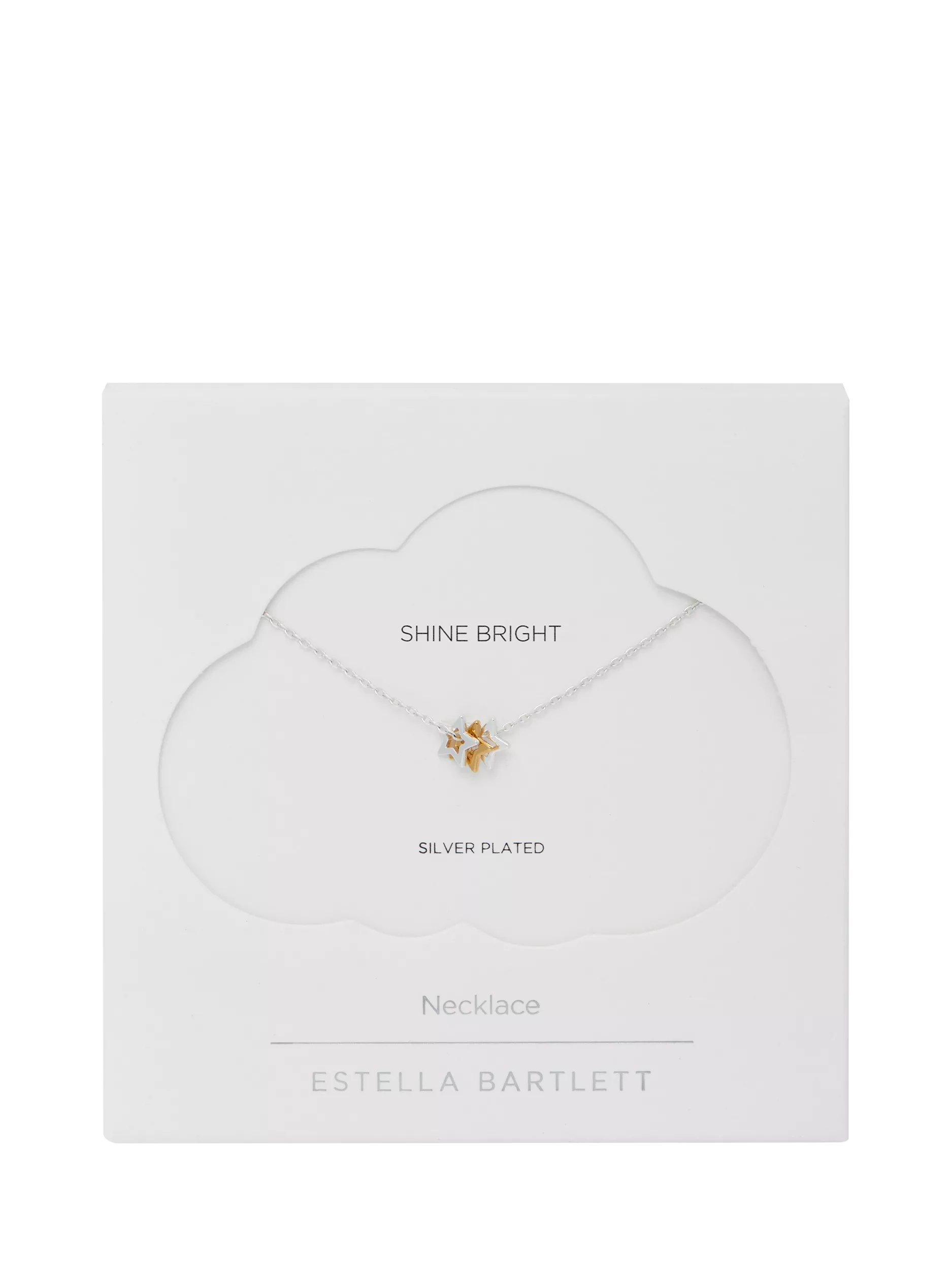 Estella Bartlett triple star charm necklace gold silver, imported from the UK