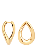 Astrid & Miyu Molten large hoop earrings in gold, UK version