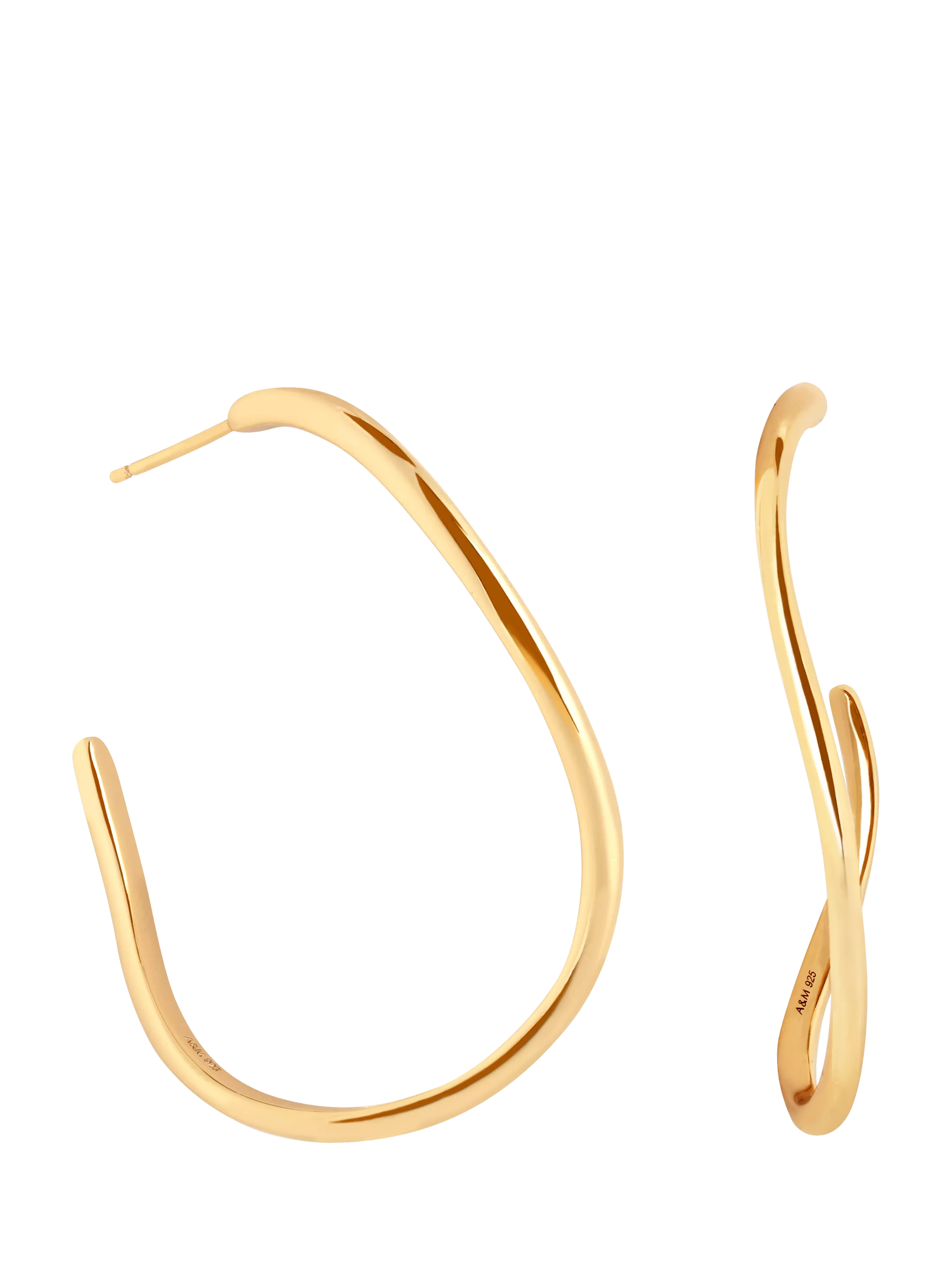 Astrid & Miyu Infinite Hoops earrings gold plated (British brand)
