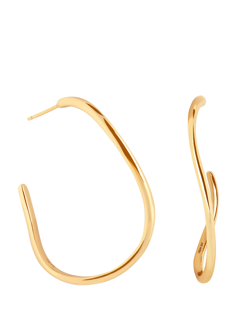 Astrid & Miyu Infinite Hoops earrings gold plated (British brand)