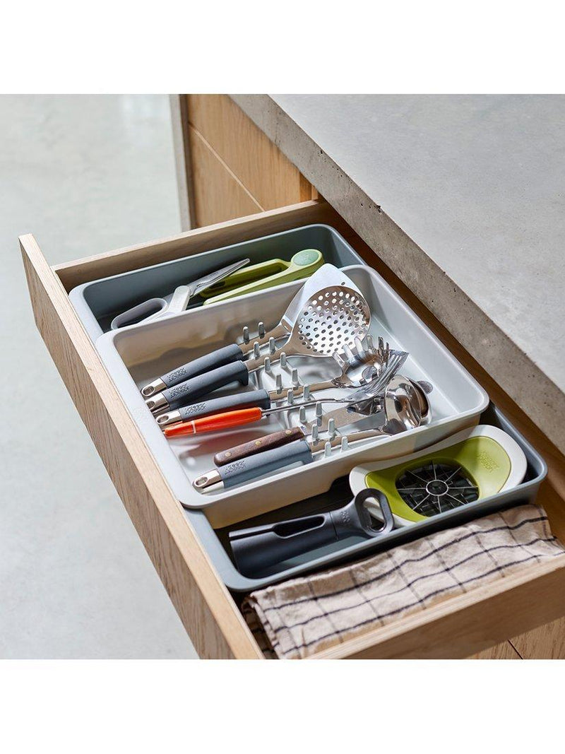 Joseph Joseph expanding utensil organiser grey white, UK version