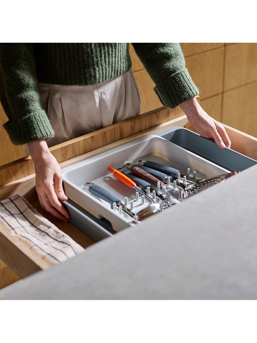 Joseph Joseph expanding utensil organiser grey white, UK version