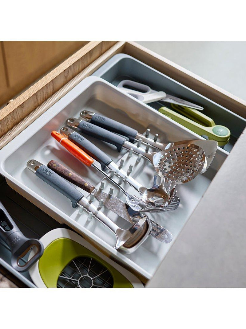 Joseph Joseph expanding utensil organiser grey white, UK version