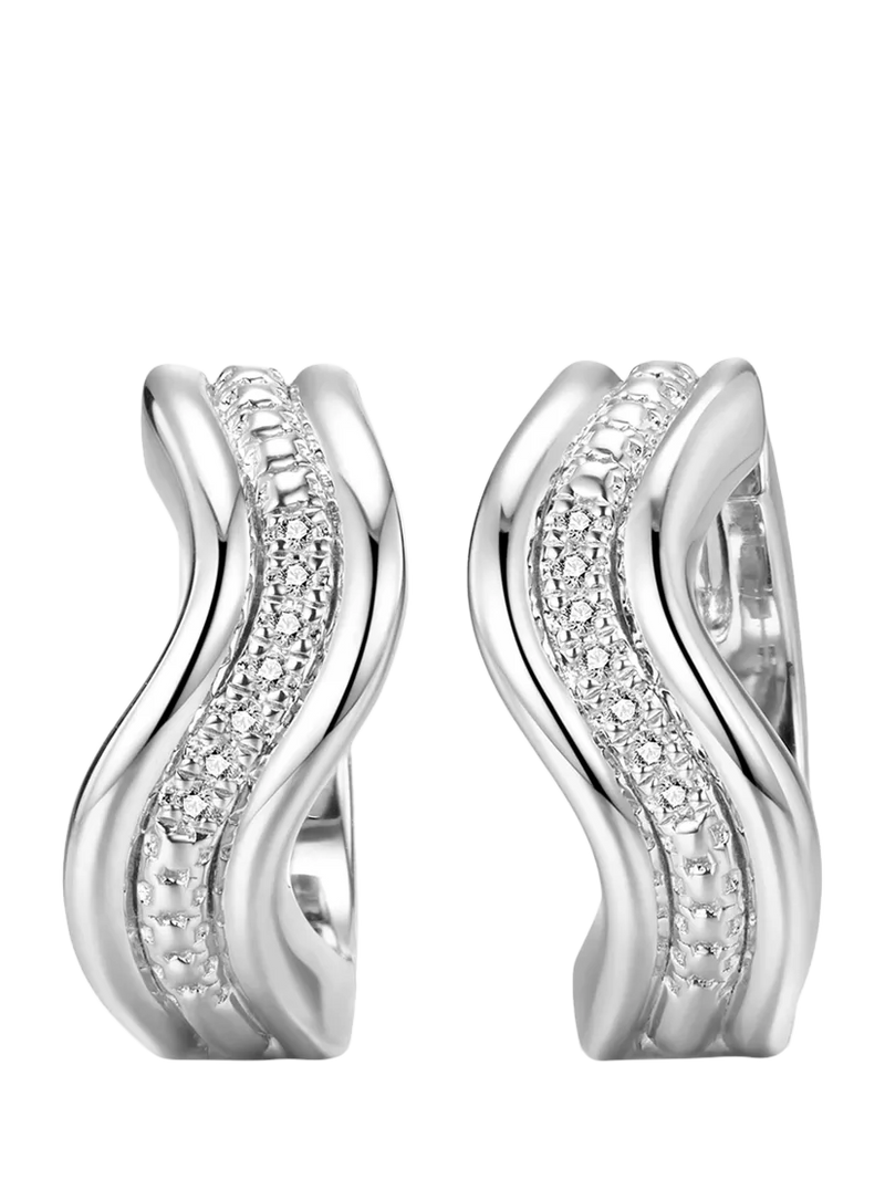 DPT Antwerp Flowing Band Huggie Earrings