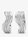 DPT Antwerp flowing band huggie earrings with diamonds 15mm (British brand)