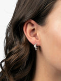 DPT Antwerp flowing band huggie earrings with diamonds 15mm (British brand)