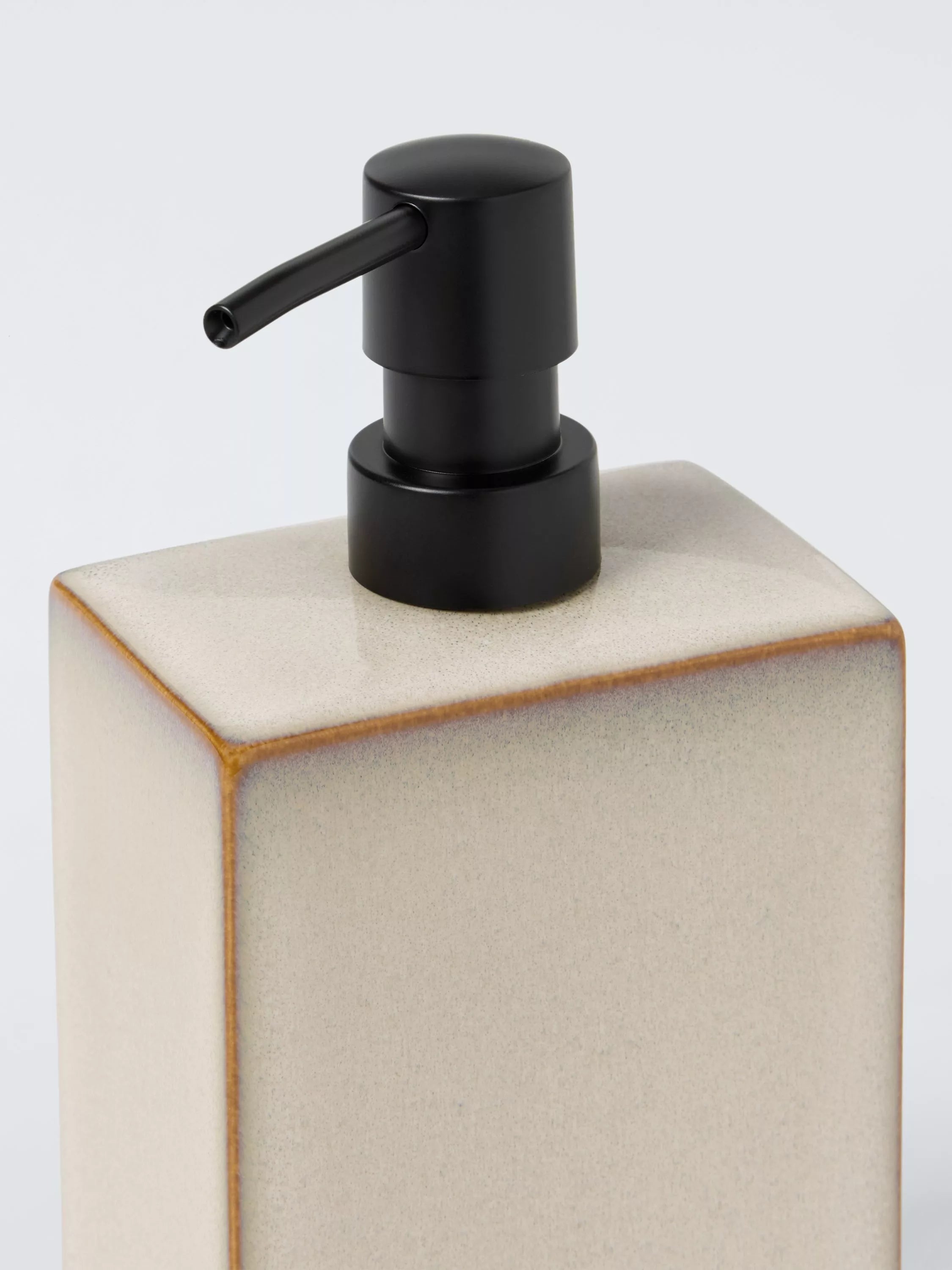 John Lewis glazed ceramic soap dispenser in grey, UK version