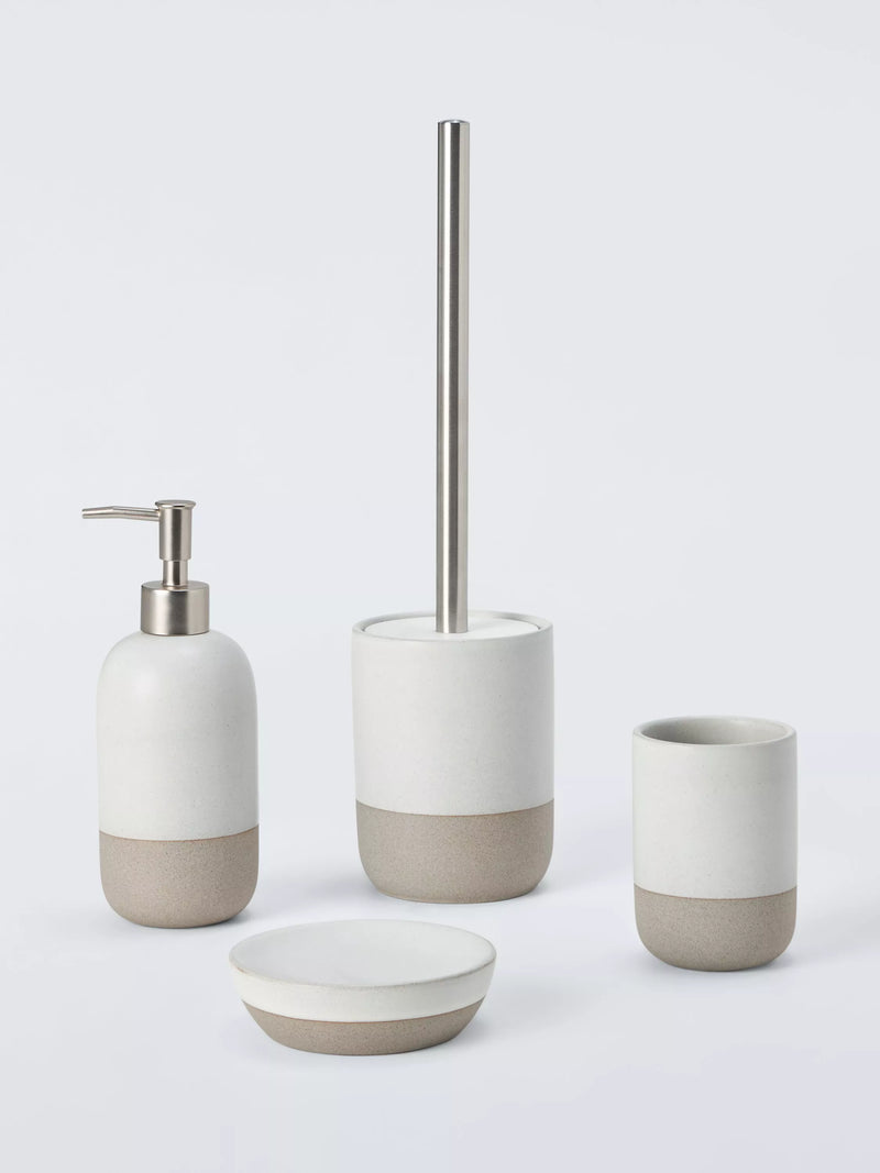 John Lewis matte ceramic soap dispenser natural 425ml (British brand)