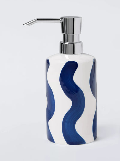 John Lewis John Lewis Wavy Stripe Soap Dispenser 320ml- Buy online at McGrocer
