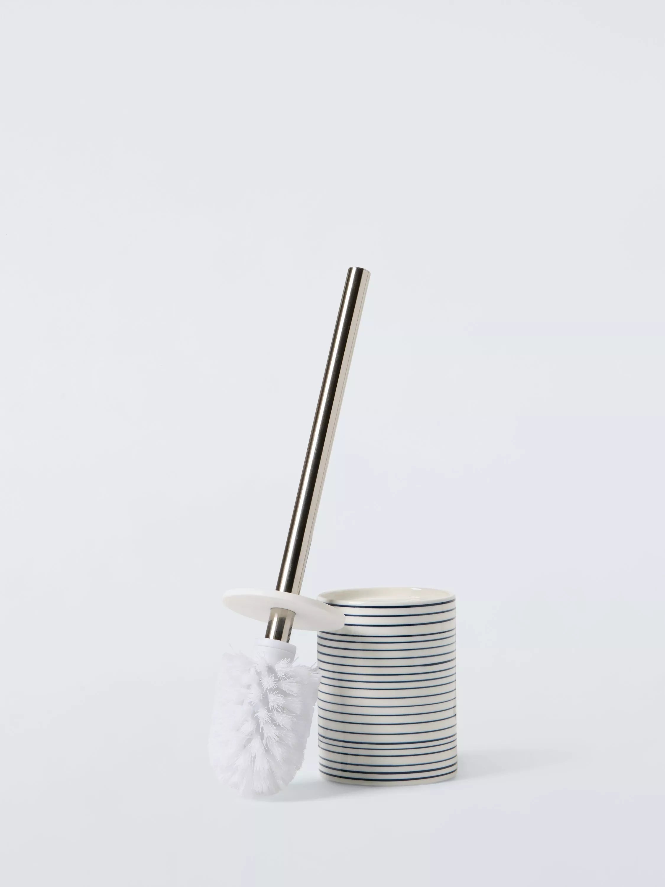 John Lewis navy toilet brush and holder - British product