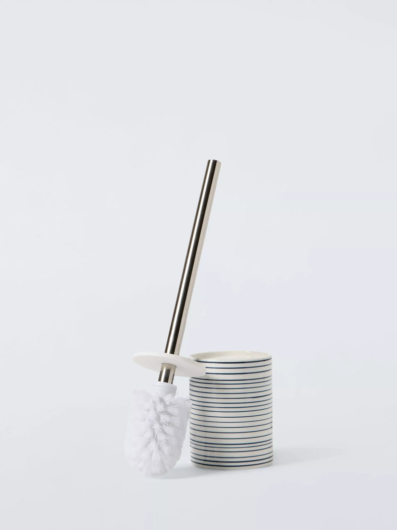 John Lewis navy toilet brush and holder - British product