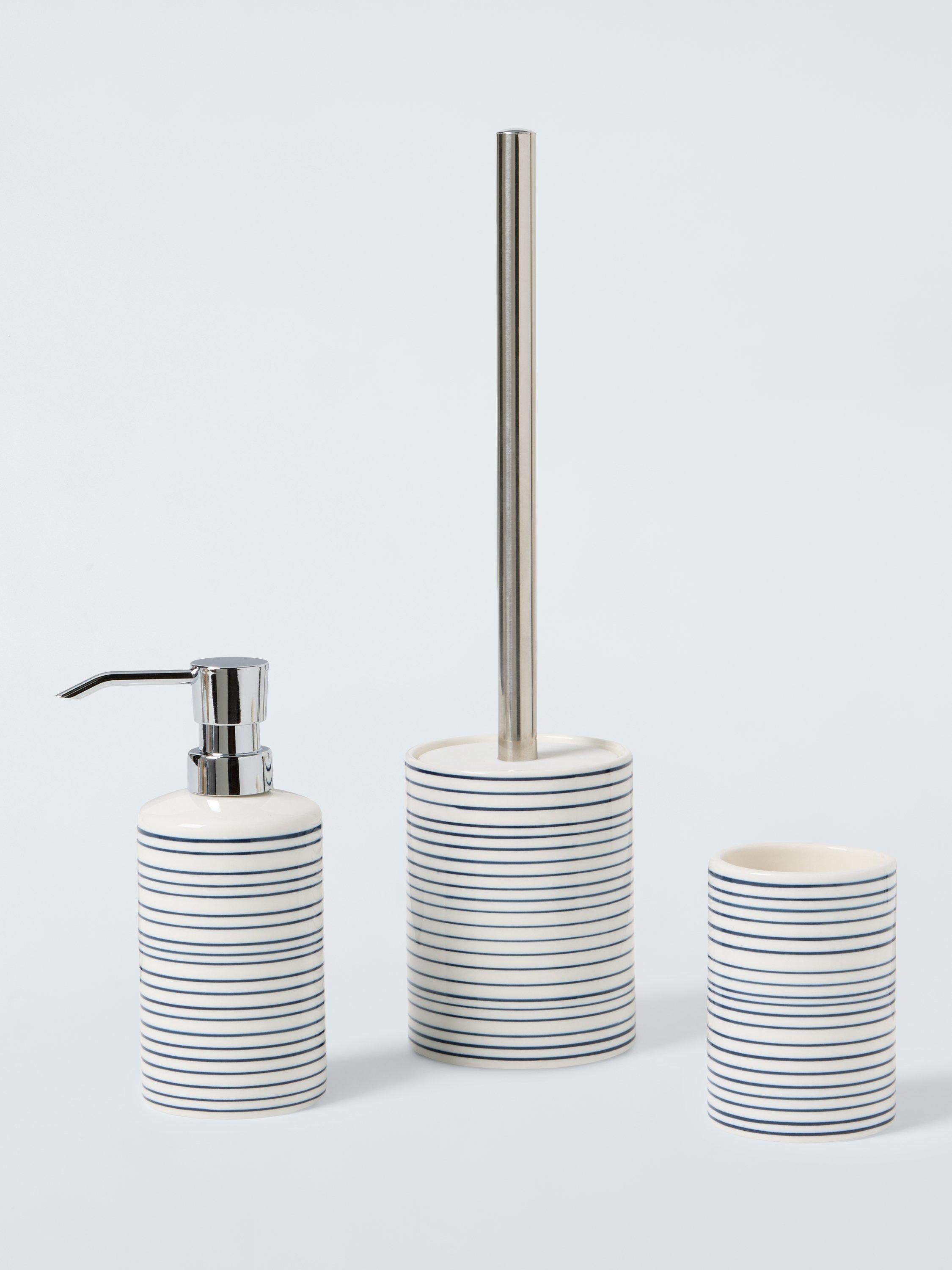 John Lewis navy toilet brush and holder - British product