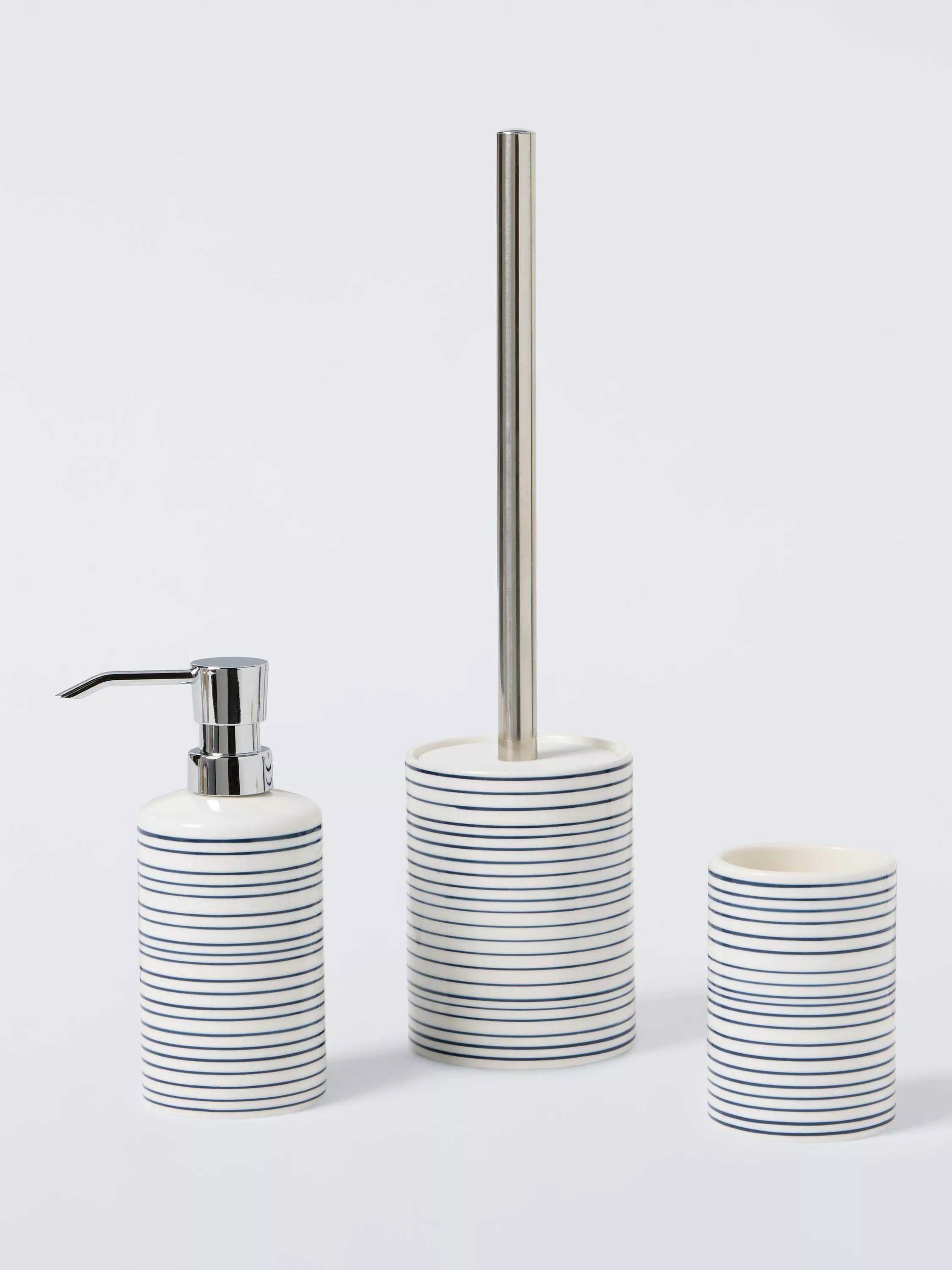 John Lewis navy toilet brush and holder - British product