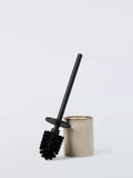 John Lewis glazed ceramic toilet brush and holder grey (British brand)