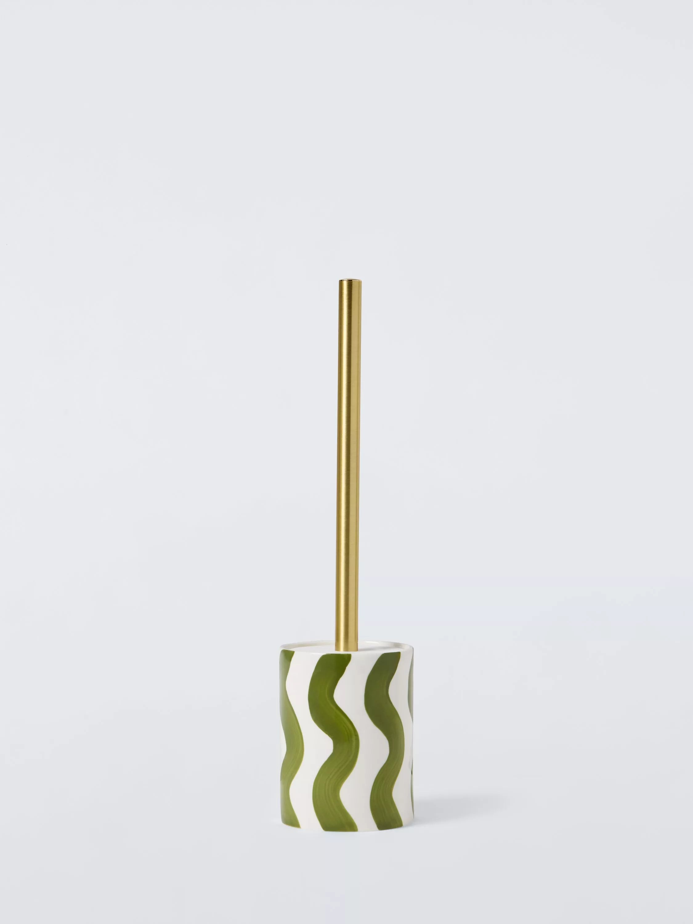 John Lewis Wavy Stripe Toilet Brush and Holder