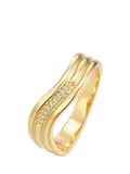DPT Antwerp Tidal Diamond Trio Ring, Gold