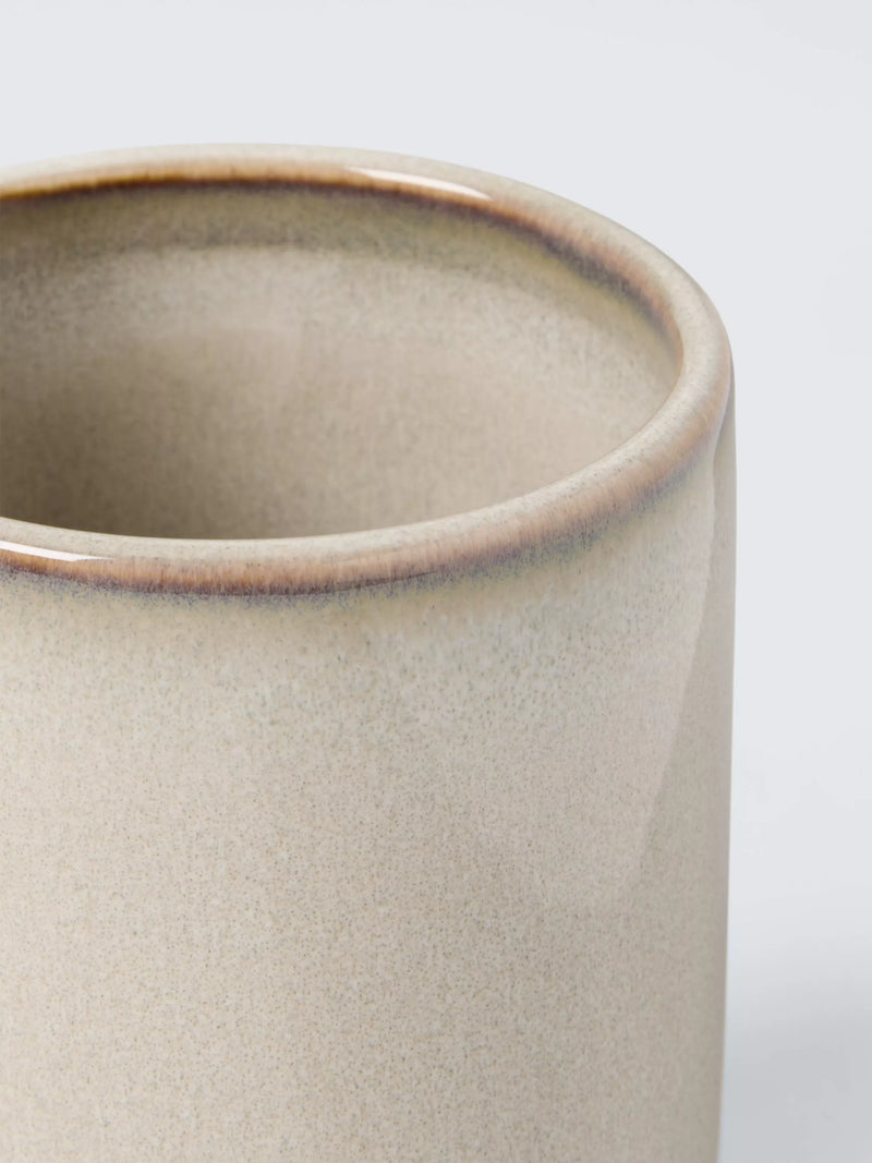 John Lewis grey glazed ceramic bathroom tumbler - British product