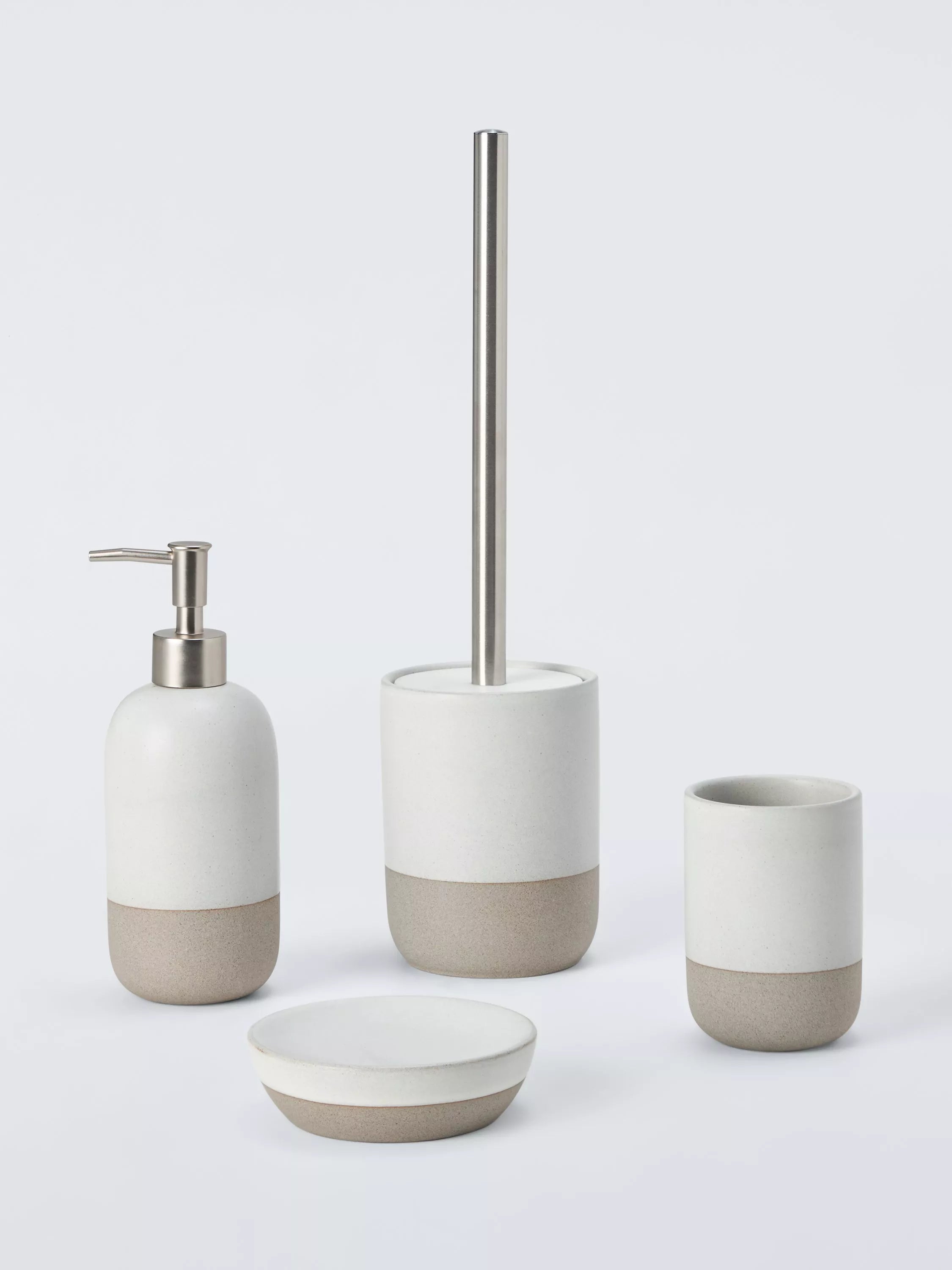 John Lewis ceramic bathroom tumbler natural 325ml (British brand)