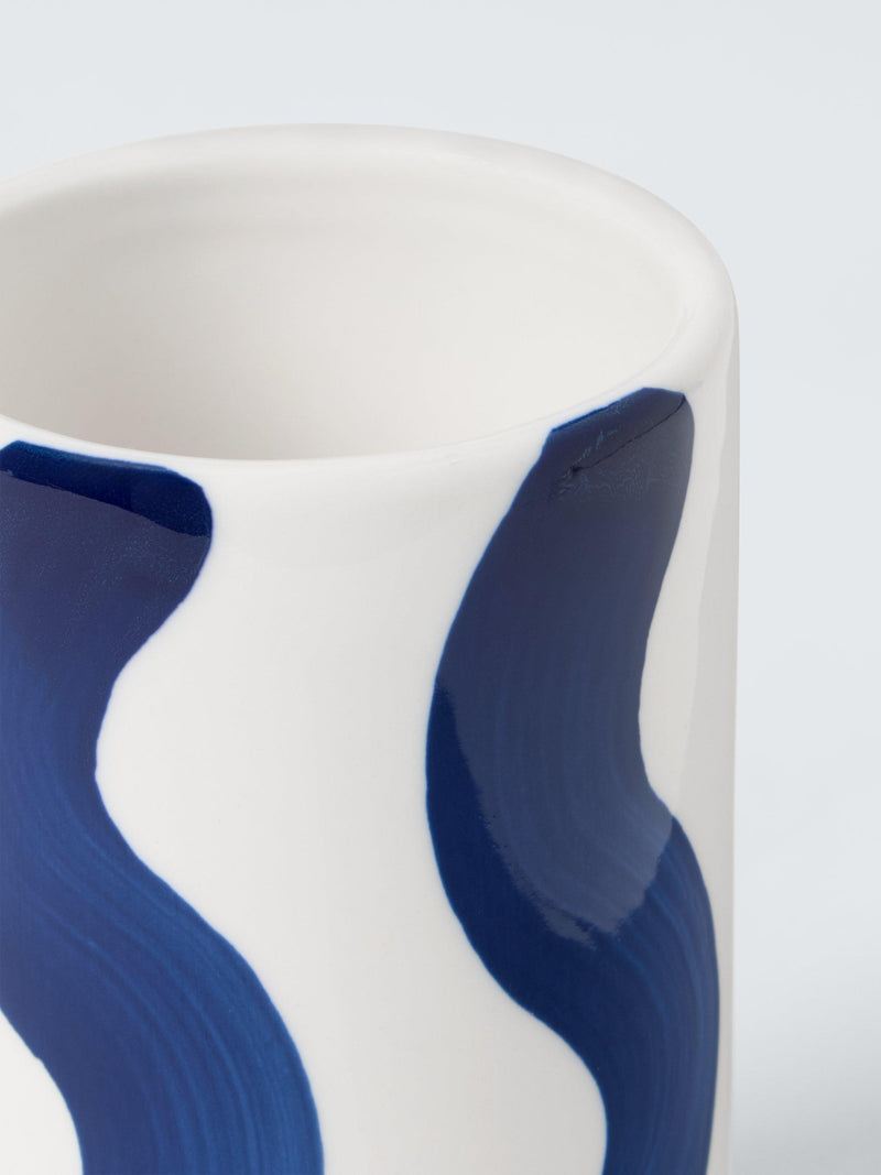 John Lewis wavy stripe bathroom tumbler 275ml - British product