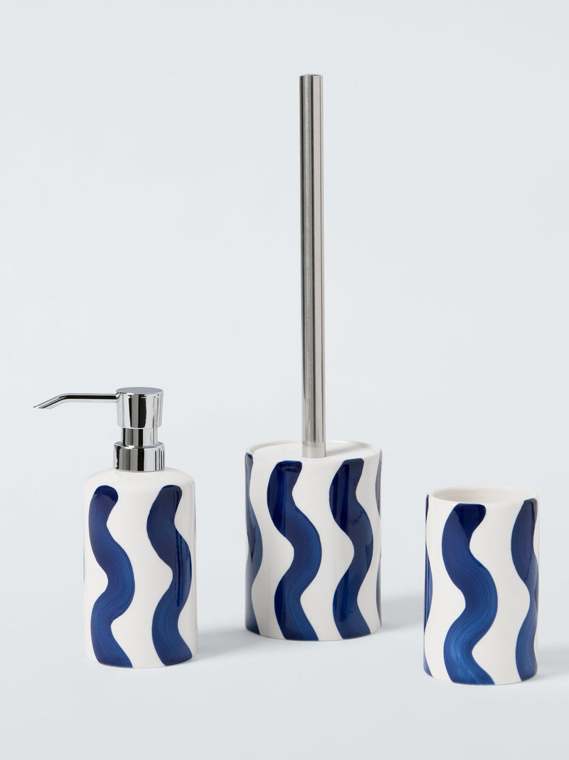 John Lewis wavy stripe bathroom tumbler 275ml - British product